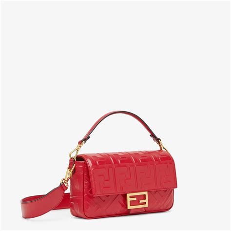 fendi baguette red long strap|fendi baguette monogram.